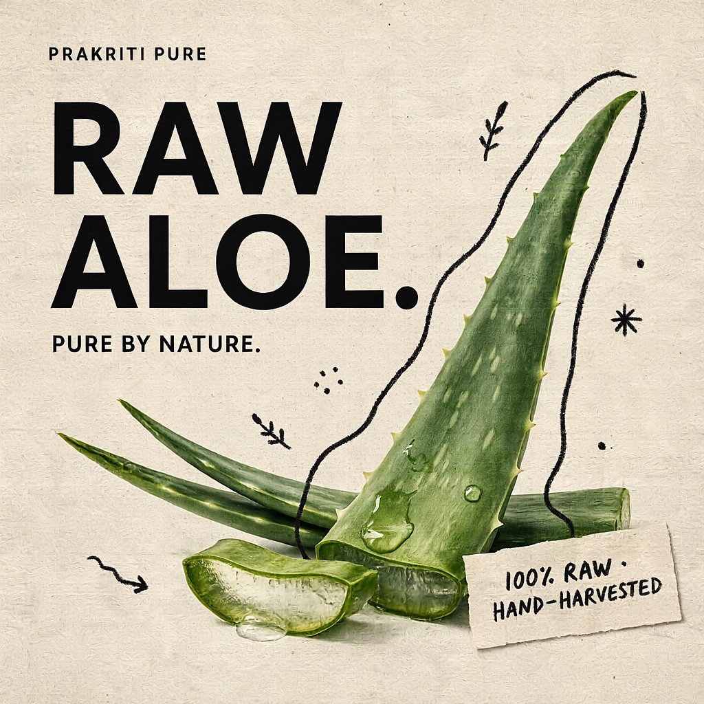 Farm-Fresh Raw Aloe Vera Leaves